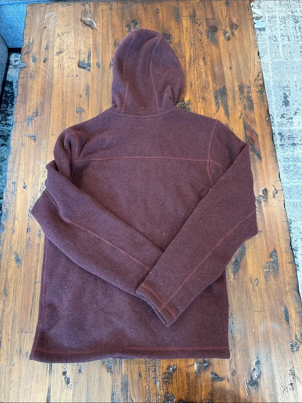 The North Face Men's Full-Zip Hooded Fleece Jacket - Maroon
